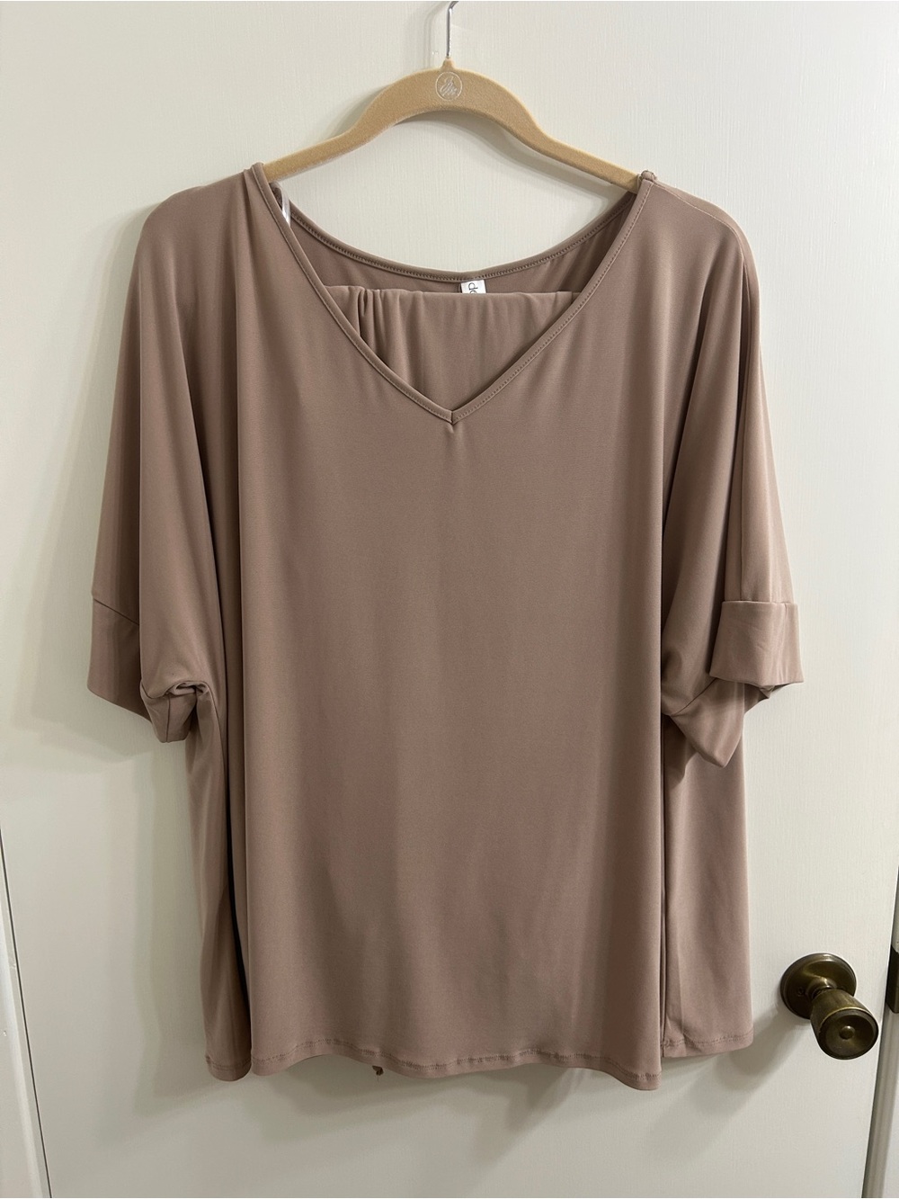 Dear Scarlett Relaxed V-Neck Short Sleeve Top with Flowy Pants